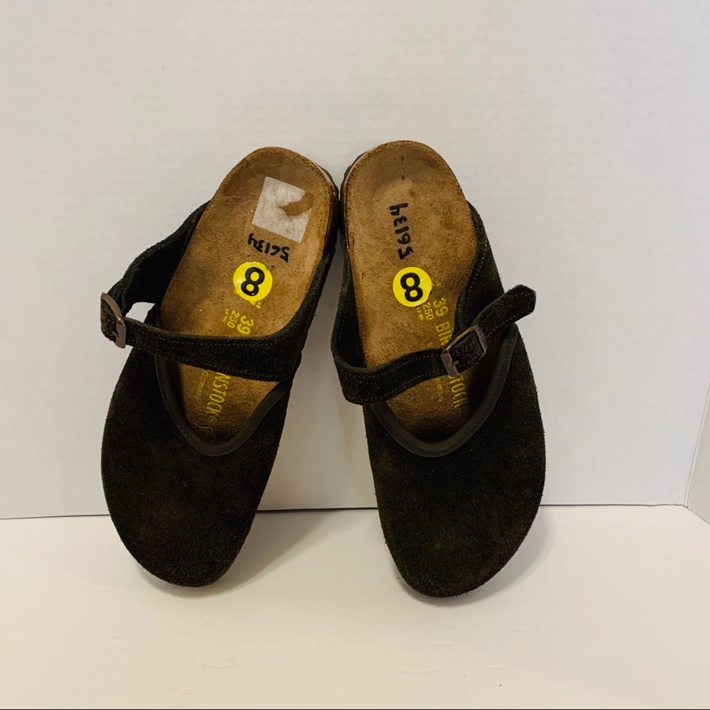 Birkenstock Brown Suede Clogs Shoes Size US 8
